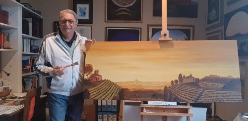 Langhe - Acrilico su tela 60 x 150 cm